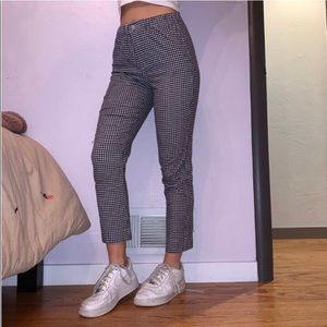 Navy blue plaid Tilden pants